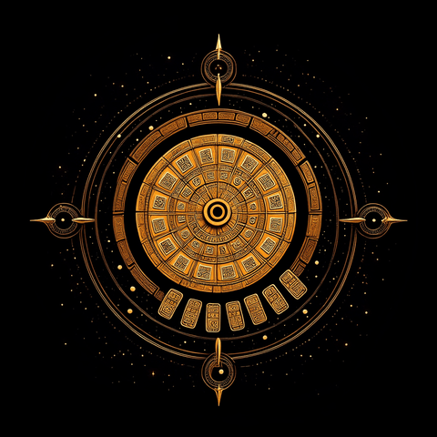 Mayan Haab + Long Count glyph